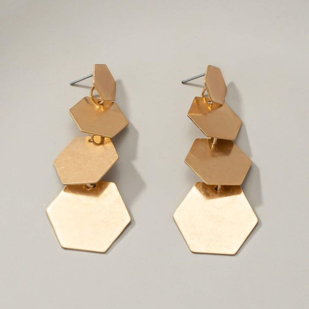 The Octagon Earrings - Picture 2 of 2